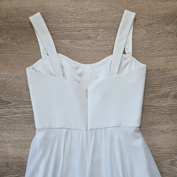 Amsale Custom Bridal Dress Chiffon Wedding Gown Floor-Length Sz 4 New with Tags - Picture 9 of 16